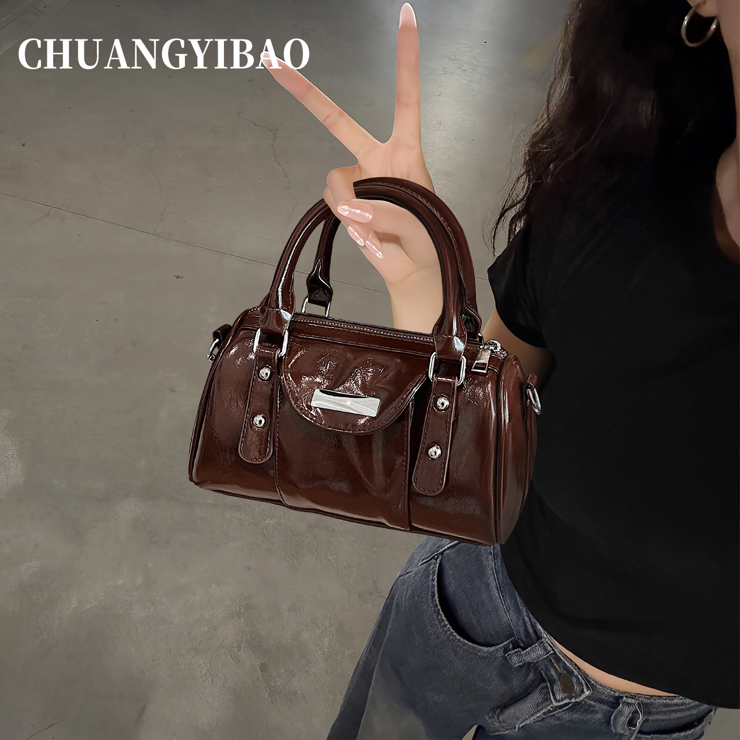 超火手提波士顿包包女式2025新款潮秋冬轻奢小众高级感斜挎枕头包,箱包皮具/热销女包/男包,单肩包,淘宝优惠券,粉丝福利购,淘宝优惠卷