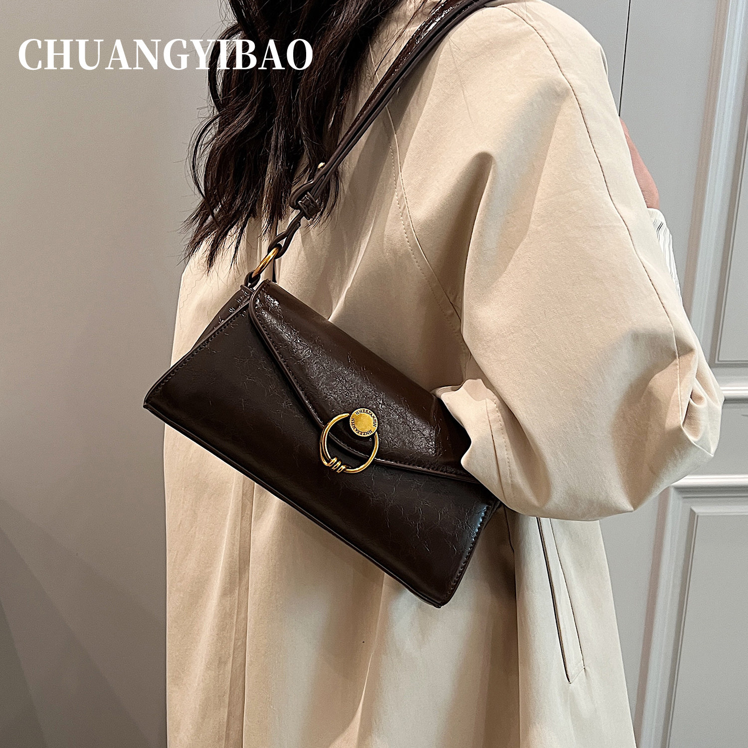 小众高级感法棍包包女2025新款秋冬百搭单肩斜挎包轻奢复古腋下包,箱包皮具/热销女包/男包,腋下包,淘宝优惠券,粉丝福利购,淘宝优惠卷