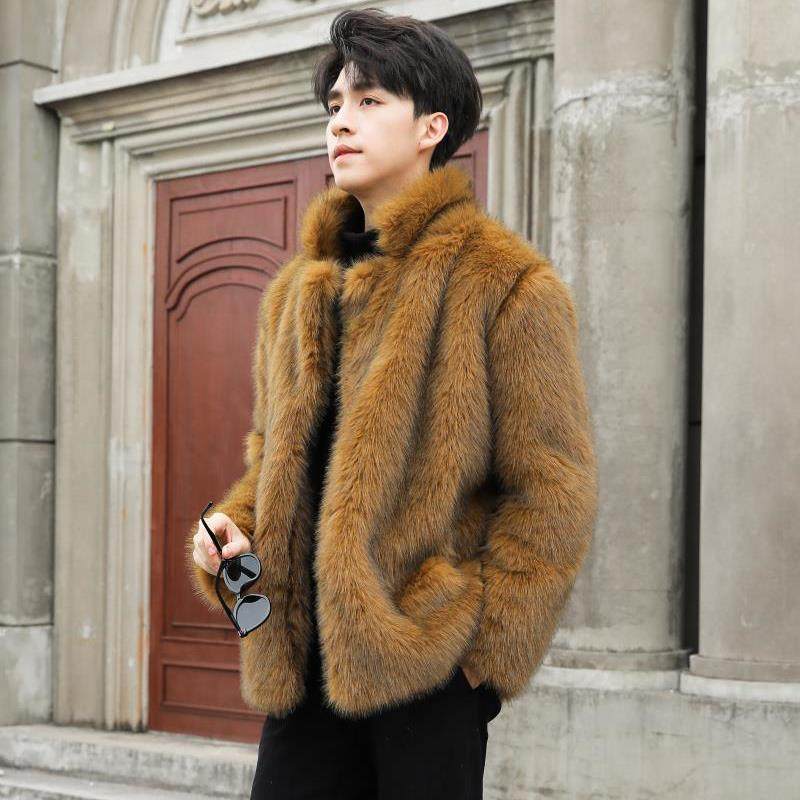 男士环保皮草秋冬短款大码毛毛绒外套加厚保暖人造皮草皮衣棉衣潮,童装/婴儿装/亲子装,皮草/仿皮草,淘宝优惠券,粉丝福利购,淘宝优惠卷