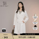 翻领长袖 新款 外套女 风衣2025秋季 XG雪歌XK308013A491米白色中长款