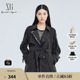 收腰中长款 新款 外套女 秋季 XG雪歌XJ308001A290黑色双排扣风衣时尚