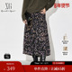 宽松A字裙女装 雪歌XL303870A806淑女风印花半身裙2025秋季 新款