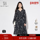 XG雪歌XL304830A806满版 碎花中长裙女 新款 印花长袖 连衣裙2025秋季