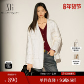 鹅绒外套女 厚款 雪歌XK406002A391盘扣设计羽绒服2025冬季 新款