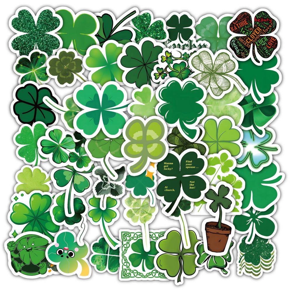 120张卡通幸运四叶草贴纸绿色小清新装饰手账桌面自粘,文具电教/文化用品/商务用品,贴纸/立体贴纸,淘宝优惠券,粉丝福利购,淘宝优惠卷