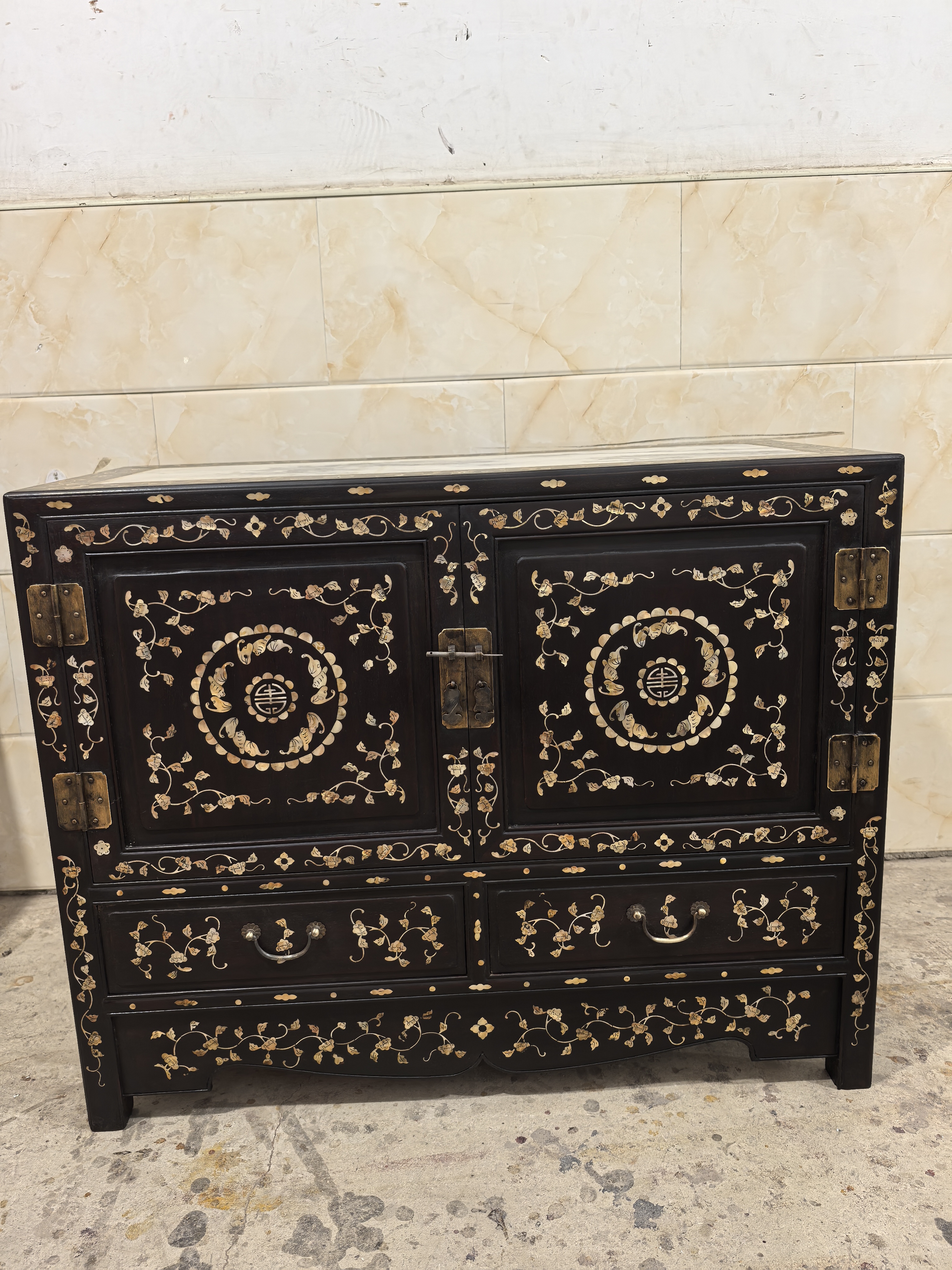 精品中古回流红木紫檀木鞋柜