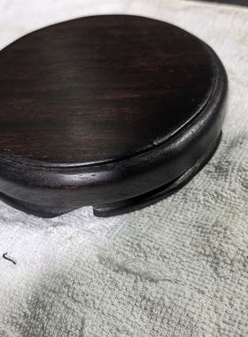 花瓶底座精品回流一木整挖红木紫檀木底座包浆浑厚收藏使用底座