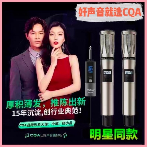 CQA3318/A3317无线手持麦克风室内户外声卡直播唱歌动圈降噪话筒