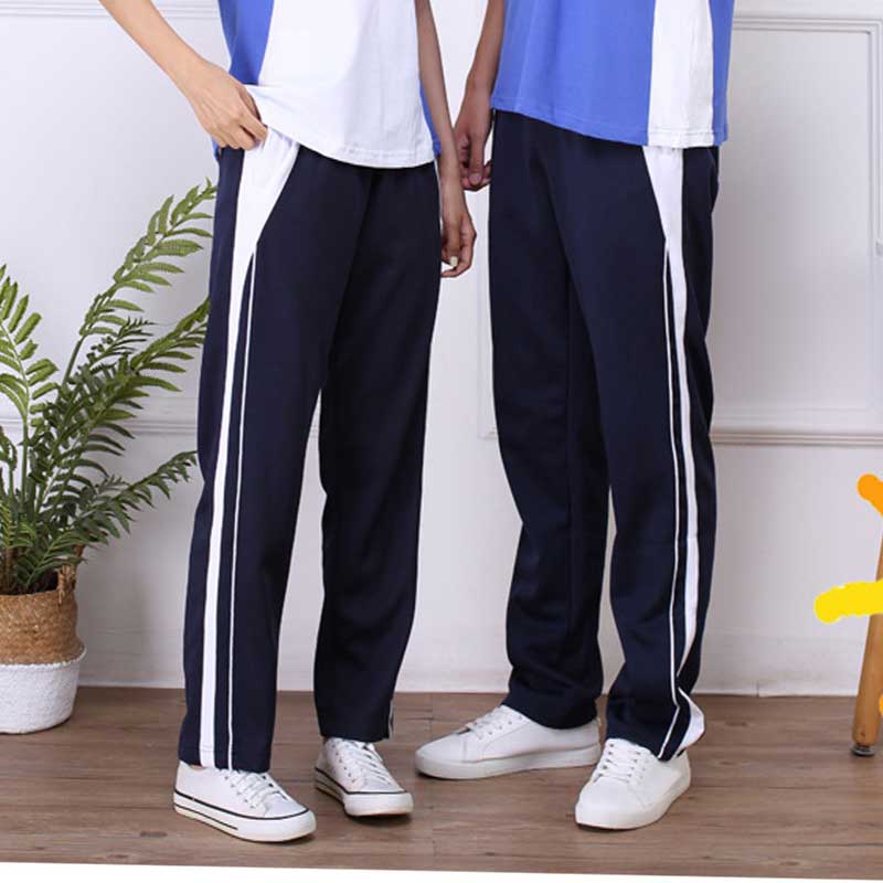 棉质深圳校服裤长裤男女中学生春夏季宽松运动初中高中学生裤子