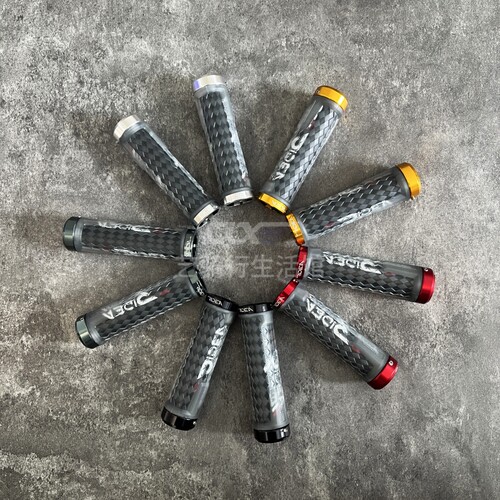 RIDEA自行车防滑握把菱格透明