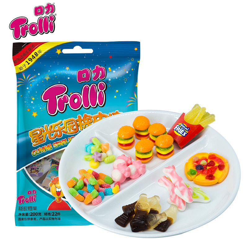 德国Trolli口力星光乐园儿童软糖200g可乐汉堡包披萨薯条橡皮糖果在类目 零食/坚果/特产, 糖果零食/果冻/布丁, 糖果中 - 来自Buy2taobao.com提供专业的淘宝代购服务