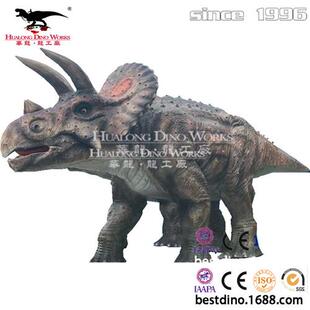 春节圣诞节商场景区游乐园引流利器仿真恐龙机械三角龙会动会叫