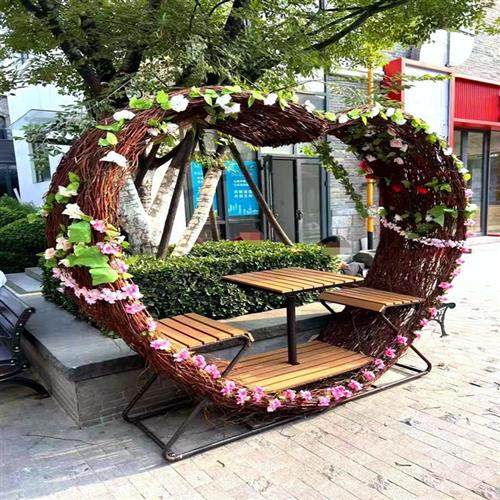 网红鸟巢民宿景区拍照打卡摄影道具创意唯美巴厘岛鸟巢座椅装饰