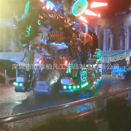 供应米大型网红打卡发光花车餐车玻璃钢公园广告商业展览巡游