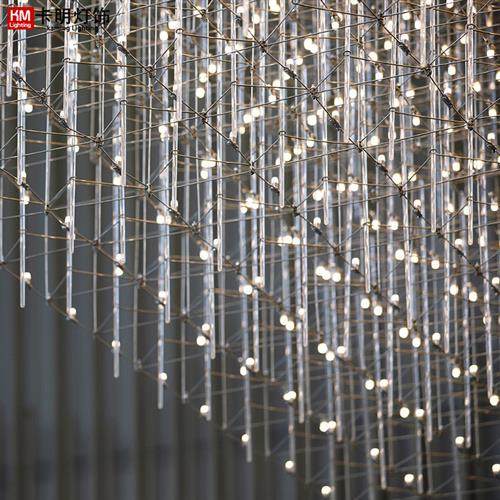 后现代LED光立方满天星灯大型创意别墅大厅灯售楼部沙盘工程吊灯