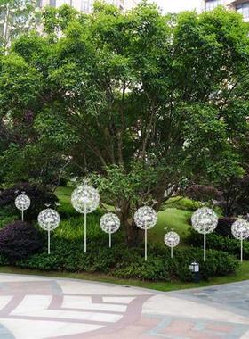 不锈钢发光蒲公英雕塑游乐场文创园售楼公园铁艺花朵摆件造景小品