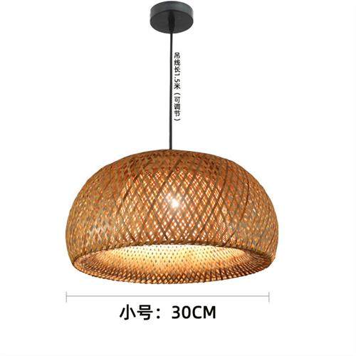 竹编灯日式客厅餐厅卧室灯笼民宿客房火锅店茶室中式禅意竹编吊灯