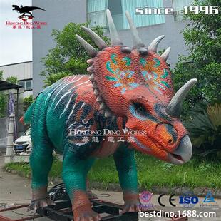 圣诞节各大景区商场游乐园引流利器仿真恐龙机械戟龙模型美陈品