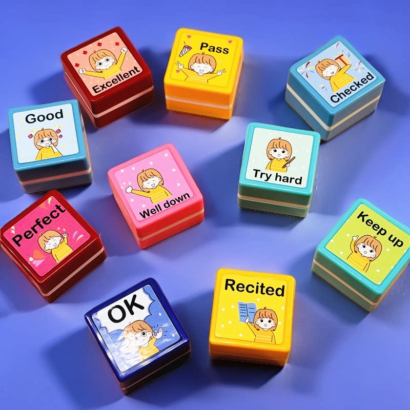 英语老师头像作业评语印章鼓励可爱中学生奖励热门光敏全套手帐方