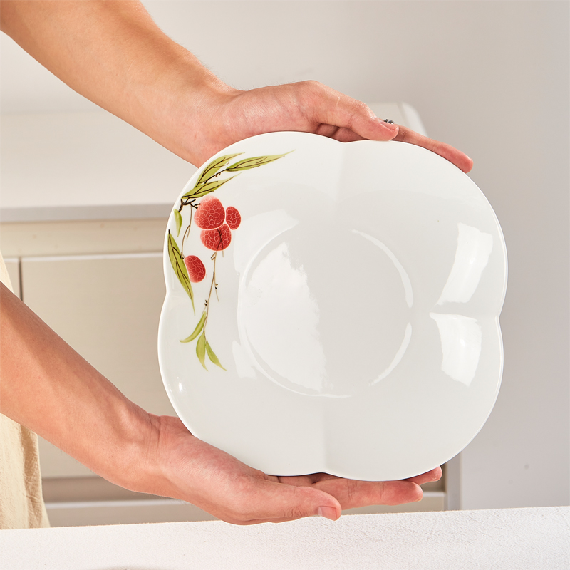 景德镇陶瓷家用釉下彩手绘菜盘子