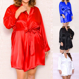 Robe Satin Silk Lace Night Wear Gown Sleepwear Cloth