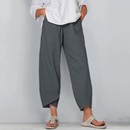 Linen Wide Leg Pants Loose Pantalon Summer Plus Size Pant