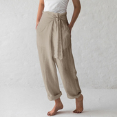 color Women trousers solid waist pants2021女裤 high casual