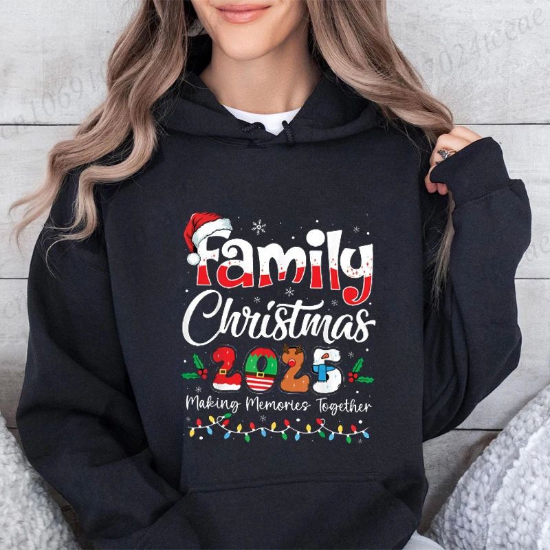 Christmas printed men's and women's hoodies 圣诞印花情侣卫衣
