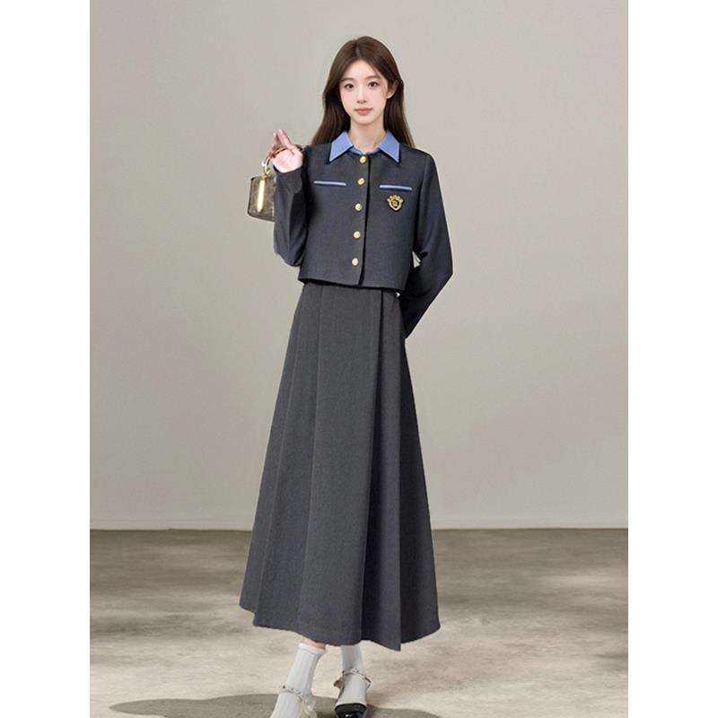 JOYIASS韩剧高级感小香风套装裙女秋冬韩系一整套穿搭chic短款外