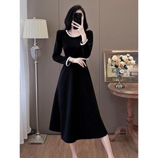 JOYIASS茶歇法式显瘦轻奢小众连衣裙女秋冬大方得体高级感赫本风