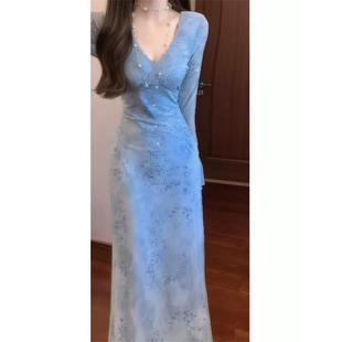 JOYIASS初秋温柔系穿搭连衣裙女秋冬纯欲超好看修身显瘦高级感包