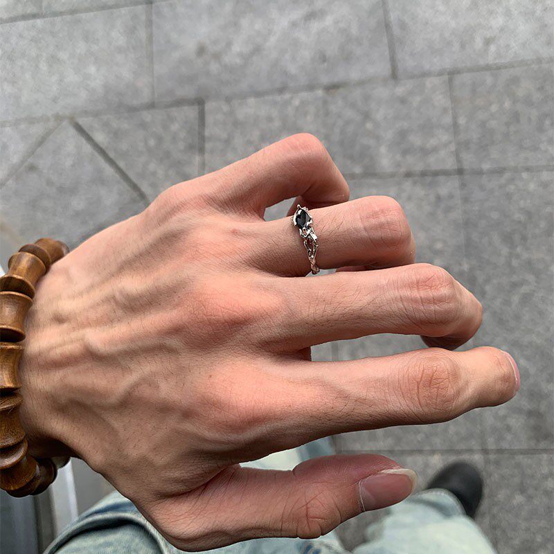 宣宁小众枯树枝开口尾戒