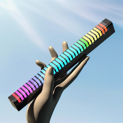 Dancing Rainbow 车载拾音氛围音乐rgb卧室电脑桌面3D声控节奏灯