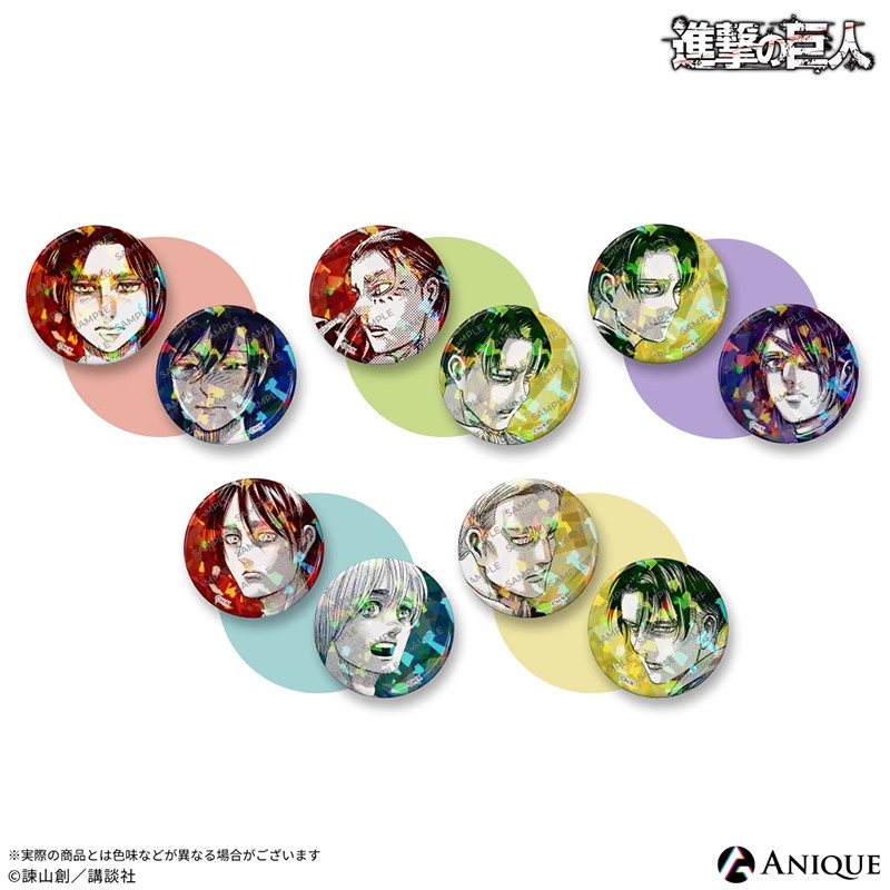 JP 进击的巨人 巨人大战 闪吧唧套组 徽章周边日谷现货