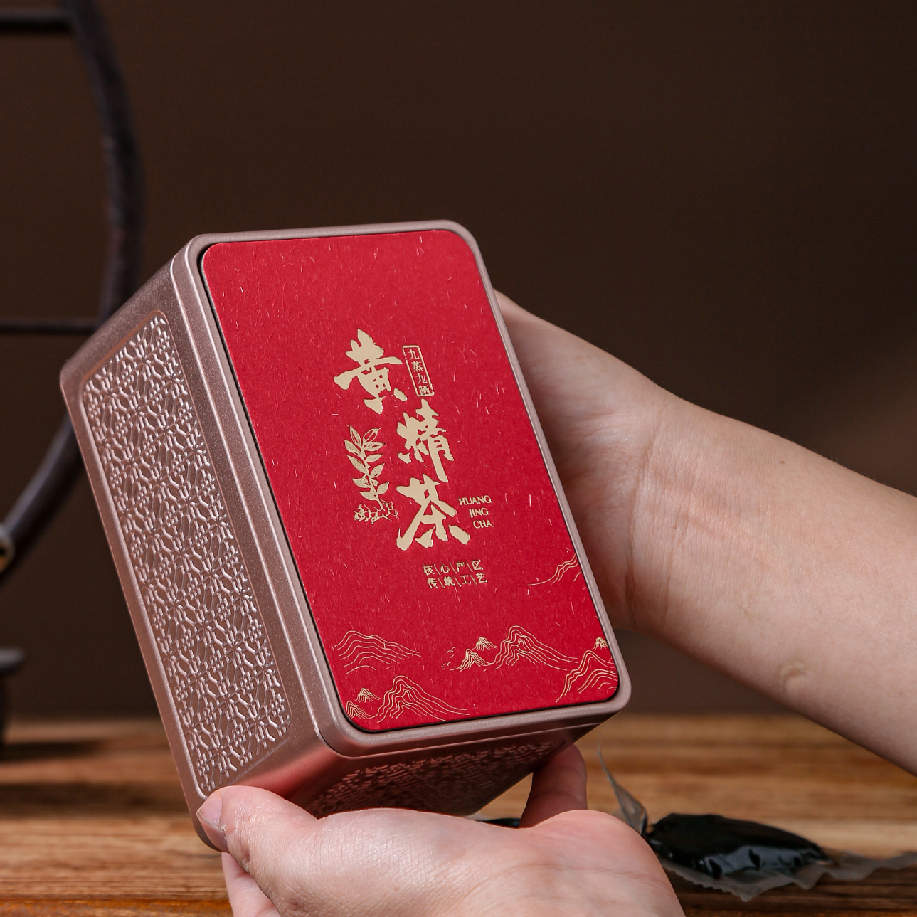 通用黄精茶铁罐包装250克