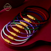 ROGO 月光大福周家转运珠手绳细绳2.5mm黄金珠配绳串珠红绳送胶圈