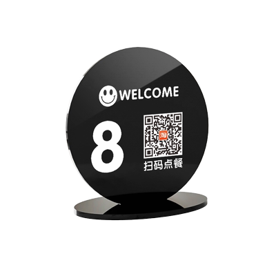 亚克力彩透扫码点餐圆台