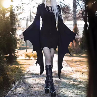 dress不规则蝙蝠袖 Irregular Halloween sleeve 万圣节连衣裙 bat