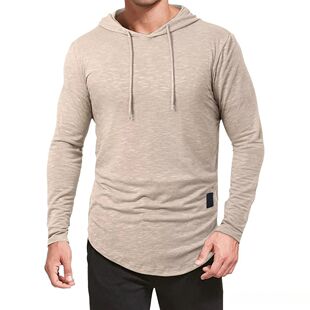 圆领套头连帽宽松运动衫 Neck 上衣Men Round Hoodie 欧美男款