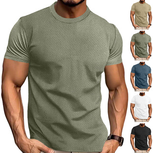 男修身透气运动短袖 T 恤上衣Athletic Slim Fit T Shirt For Men