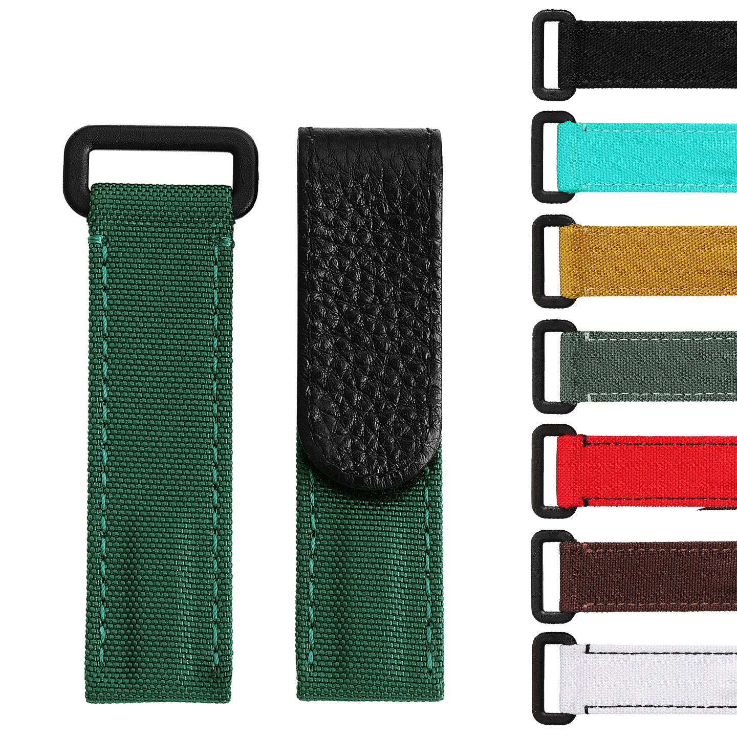 尼龙帆布男魔术贴手表带适用劳力士水鬼欧米茄联名斯沃琪行星精工