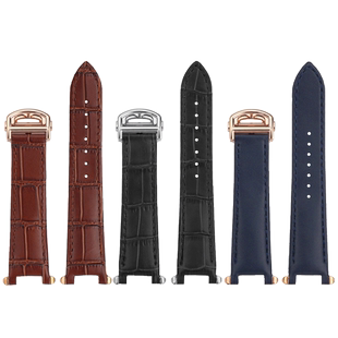 玥典适用卡地亚帕莎WGPA0026 W2PA0014/0013金属快拆凹形真皮表带