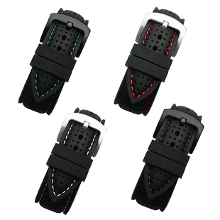 适配美度手表带硅胶柔软防水MIDO指挥官舵手橙舵贝伦赛丽男士22mm