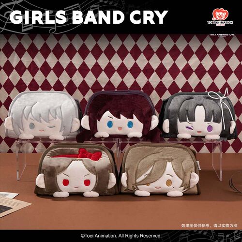东映动画 GBC少女乐队的呐喊 Girls Band Cry毛绒纸抽盒 官方周边