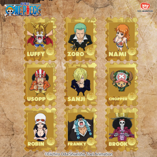 东映动画 航海王 金属纪念币盲盒第三弹 邮票拼图 海贼王纪念币