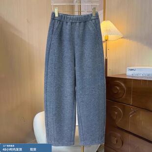 绵羊毛哪吒裤弯刀裤2025冬新款拉绒小个子加厚保暖显瘦休闲裤女裤