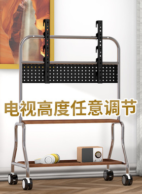 不锈钢电视移动支架适用于小米EA32/43/55/65/75英寸落地带轮推车
