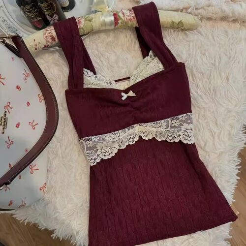 Harajuku Retro Gothic Y2K Emo Girls Camisole Top Sexy Slim