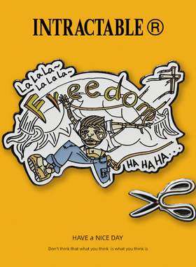 INTRACTABLE原创设计师品牌木偶金属珐琅徽章胸针礼物配饰潮独立