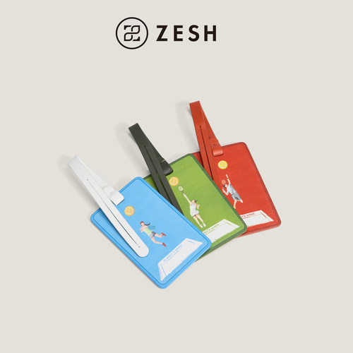 ZESH/泽尚 网球挂件包包真皮配件时尚精致配饰斜挎包包女包吊饰